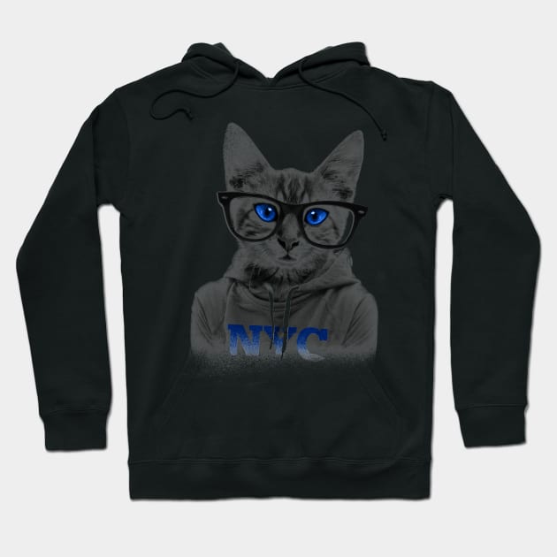 nerd cat Hoodie by MarkoShirt